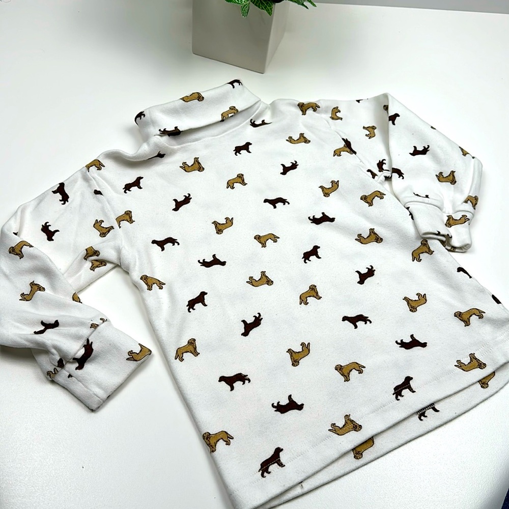 Kitestrings Dog Print Turtleneck